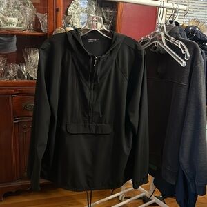 Women's Gap Body Black Lightweight 1/4 Zip Anorak L
